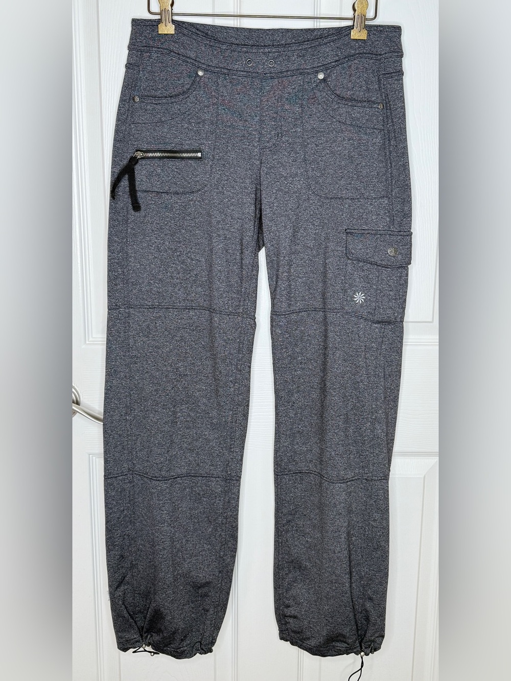 Athleta Odyssey Bettona Boyfriend Cargo Pants Heathered Grey Small - Picture 2 of 11